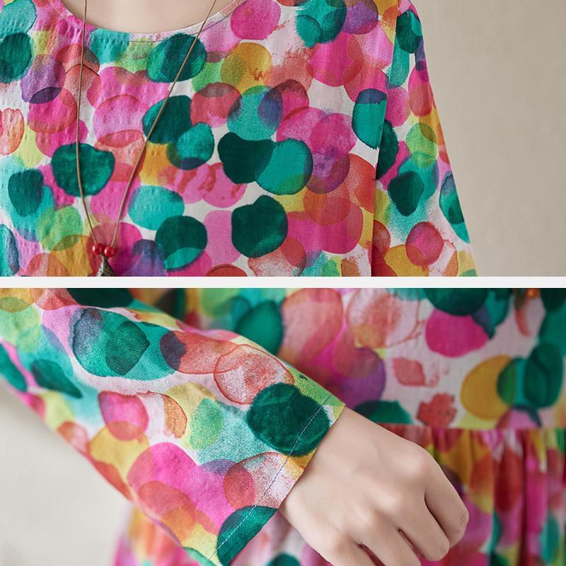 Весенне-летние женские винтажные длинные свободные хлопковые льняные платья больших — фото 9