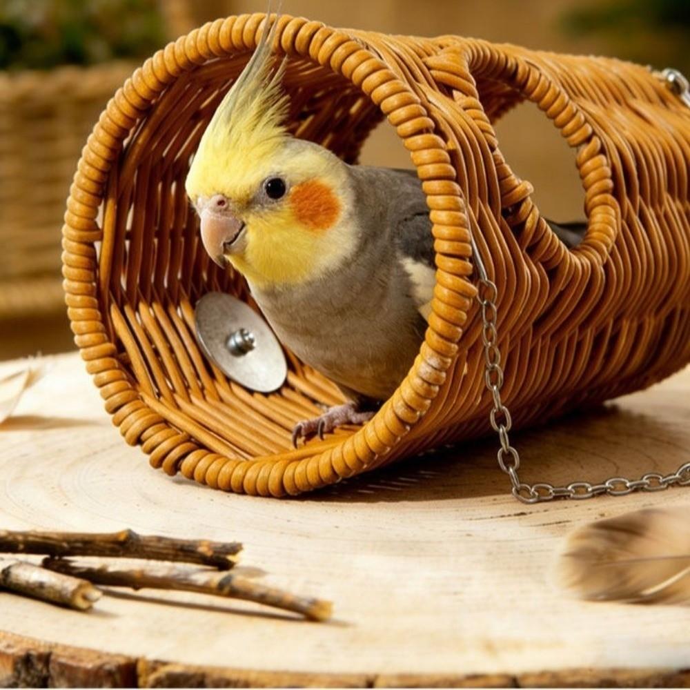 Dekorative bissfeste gewebte Vogelnester Belüftete langlebige Vogelkäfig Hängematten Kühlende hängende Hängemattenbetten Vogelzucht