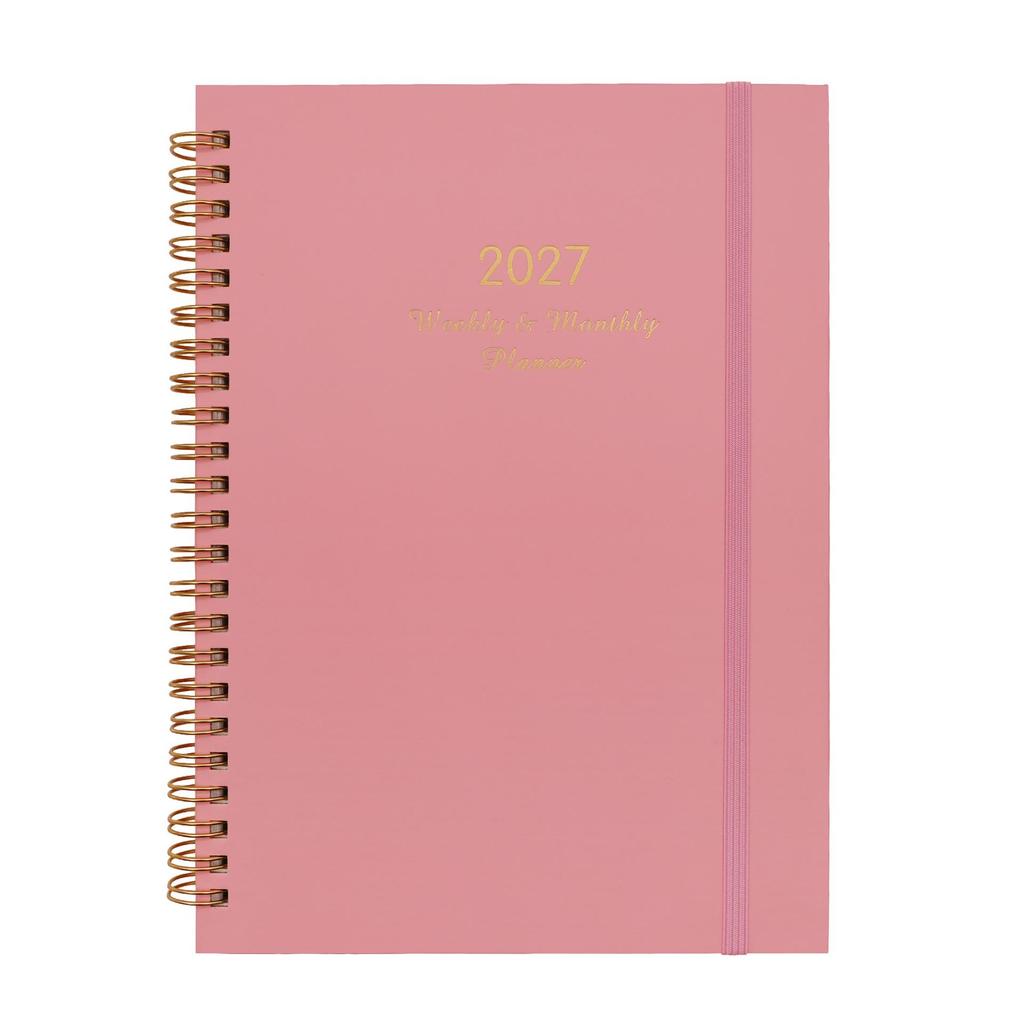 2027 English Floral A5 Spiral Planner: Weekly Efficiency Handbook