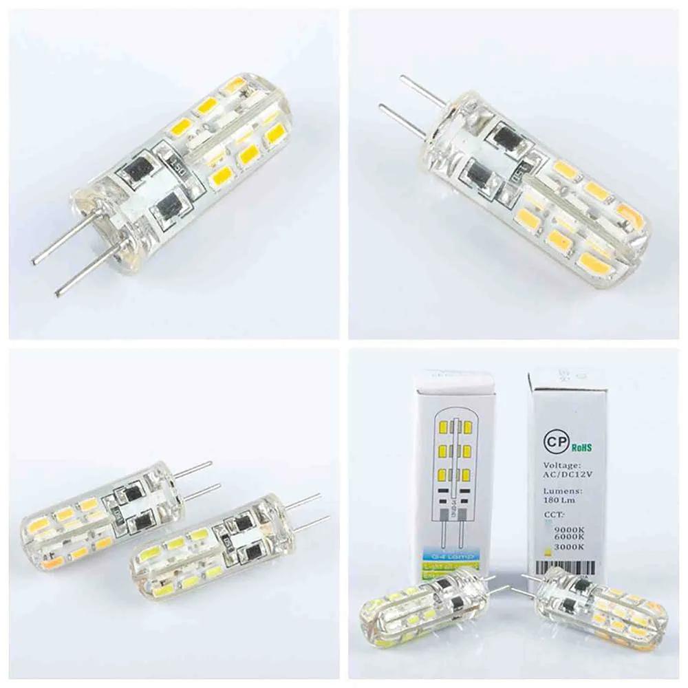 Mini G4 LED Light Bulb 2W 12V 220V 24LEDs 3014 SMD Silicone Lamp 360Beam Replace 20W Halogen For Home Chandelier Spotlight Decor