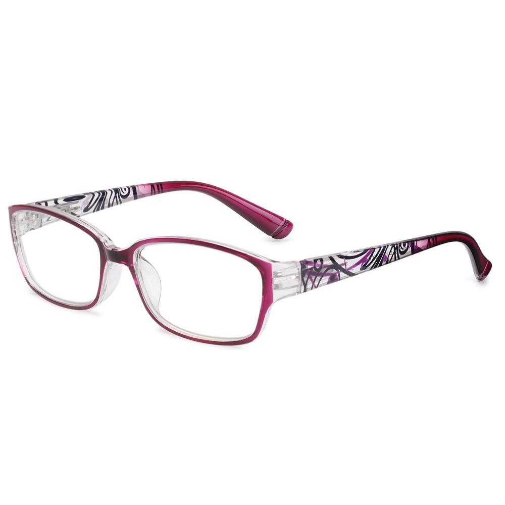 Women Fashion Flowers Pattern Anti-Blue Light Reading Glasses Urltra-Light Eye Protection Elegant Comfortable Eyeglasses