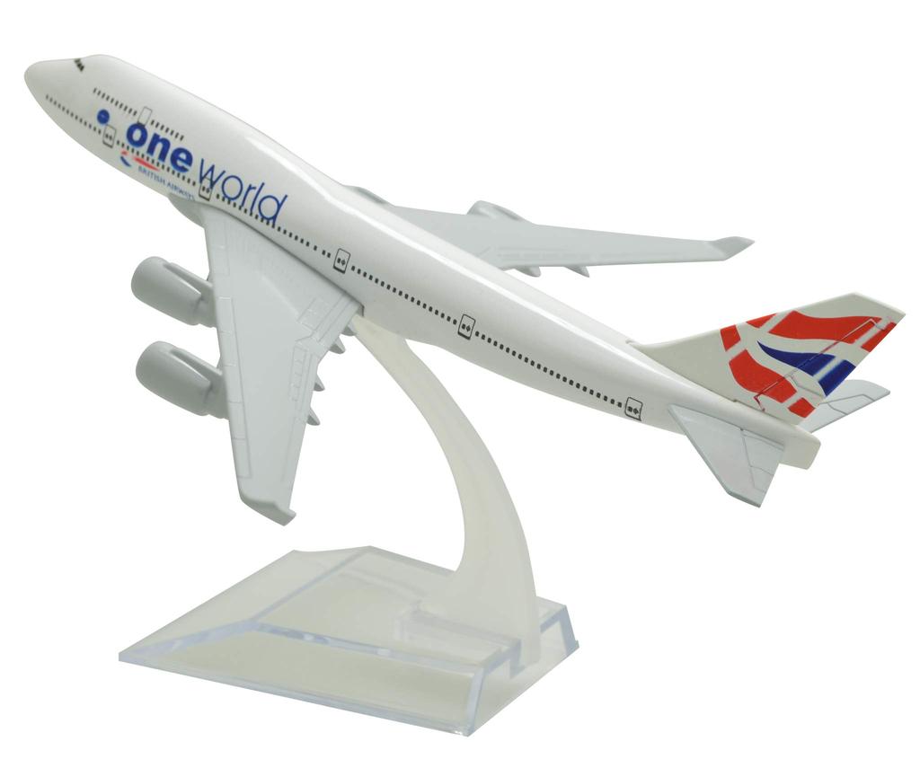 TANG DYNASTY 1/400 16cm British Airways Boeing B747 Alloy Airplane Model Toy