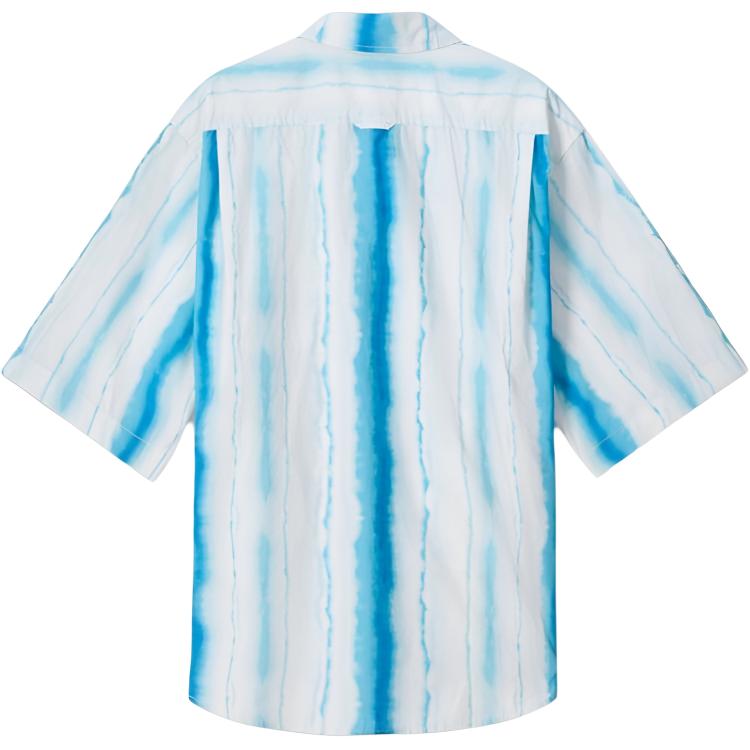 Levis Loose Versatile Comfortable Striped Polo Shirt Men Shirts Blue 002WR-0000