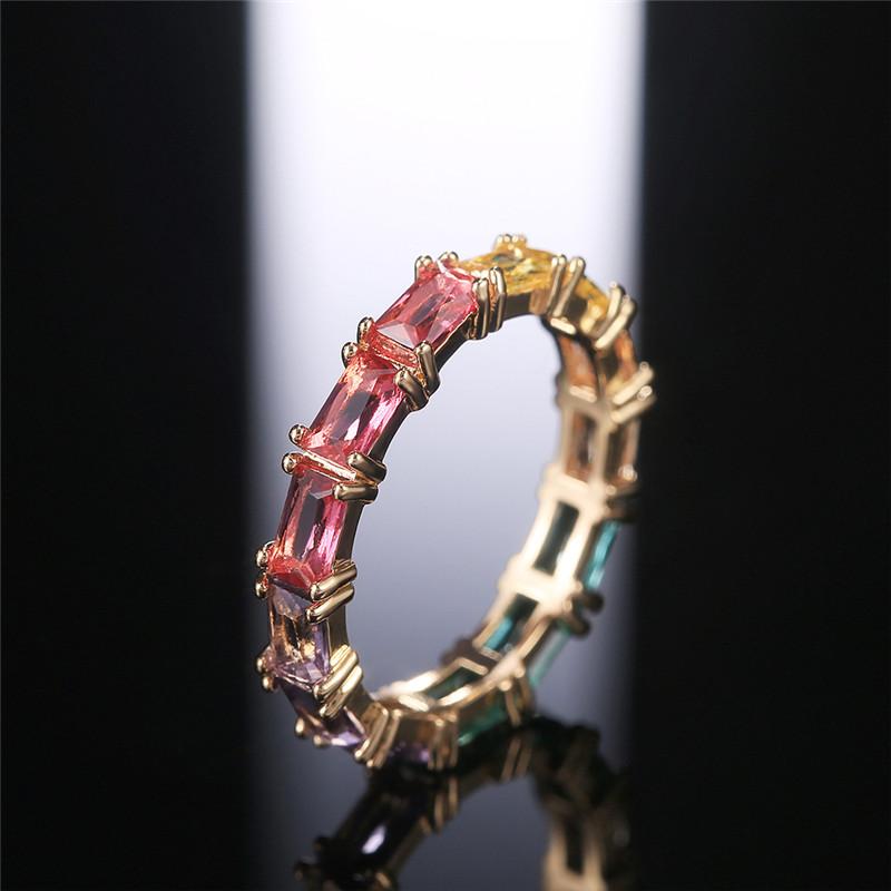Inele pentru femei din zircon cubic strălucitor sterling, îmbrăcăminte zilnică pentru femei, inele elegante, colorate, cadou pentru aniversare, bijuterii