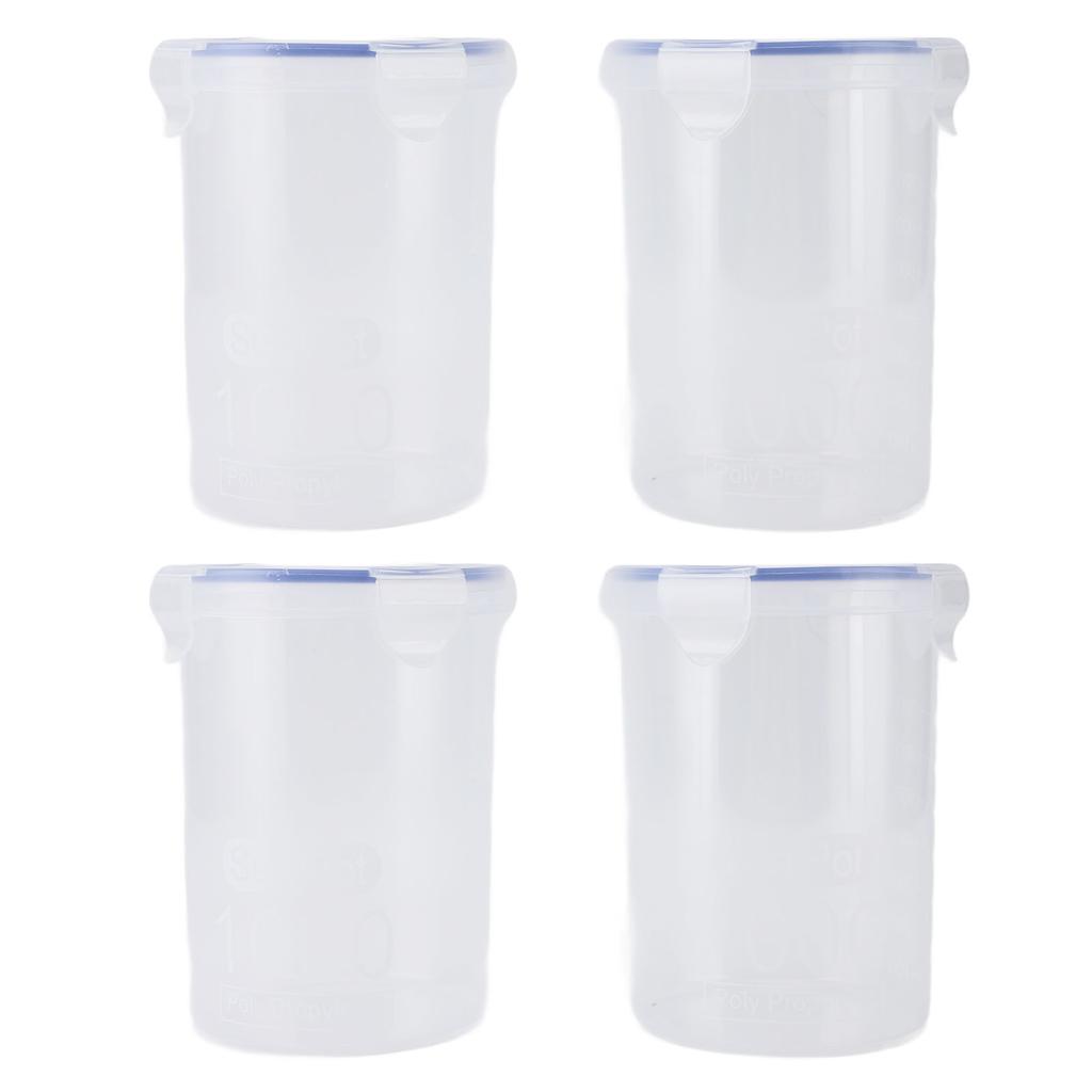 Paint Container Set 1000ml Airtight Transparent Paint Storage Cup with Mixing Ball Paint Brush for R