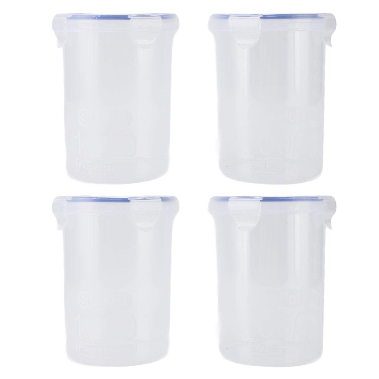 

Paint Container Set 1000ml Airtight Transparent Paint Storage Cup with Mixing Ball Paint Brush for Repainting Leftover