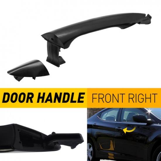 Right Front Passenger Handle Door Exterior For 2011-2016 Black Hyundai Elantra