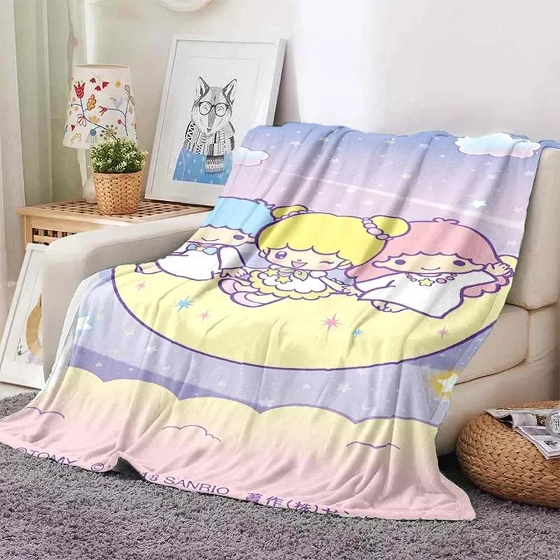 6 Größen Warme Weiche Sanrio Little Twin Stars Decke Flauschig Kinder und Erwachsene Sofa Plüsch Tagesdecke Überwurfdecke für Sofa Bett