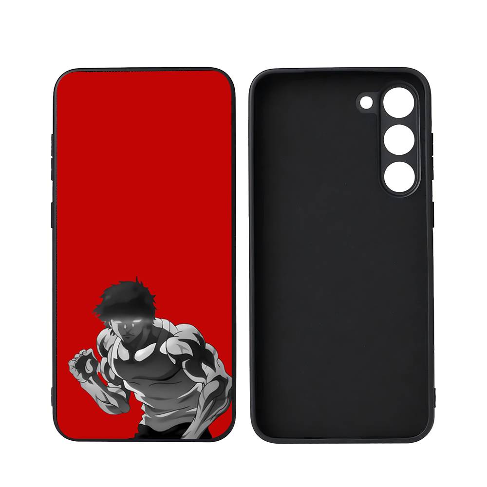 Baki H-Hanma Anime For Samsung Galaxy S23 S24 S25 Ultra S22 Plus S21 Black Soft Case Waterproof Soft Case