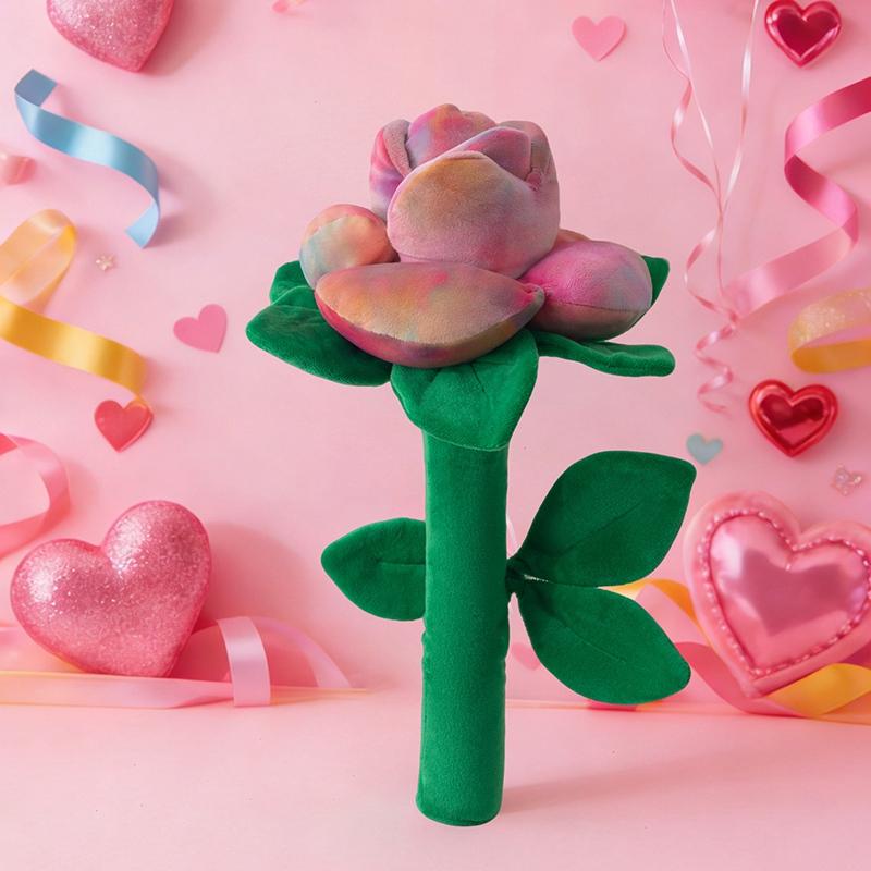 38Cm Large Rose Flower Plush Toys Multi Colored Roses Plushie Doll A Large Bouquet Flowers Pillow For Birthday Party Decor Gift