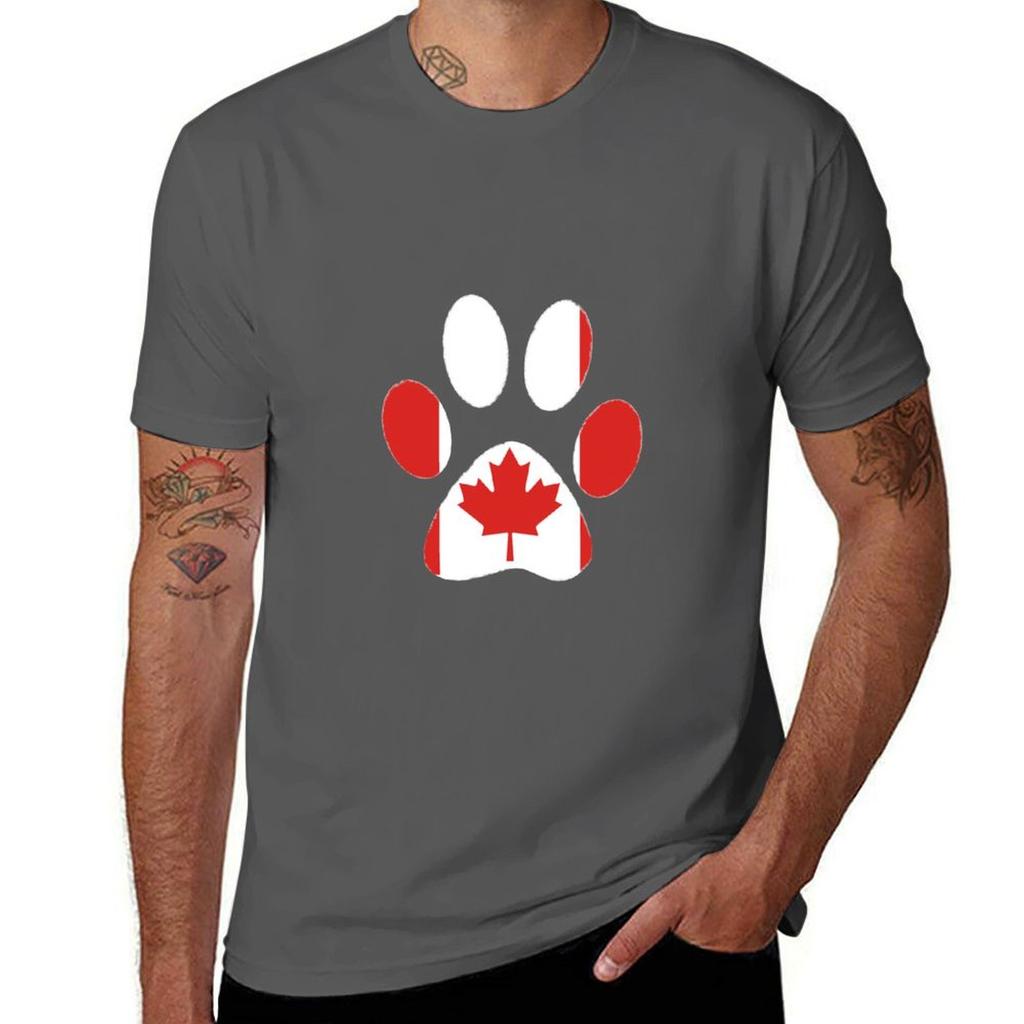 Canadian Cat Dog Paw Tshirt Casual Fashion Print Tee Top Tshirt