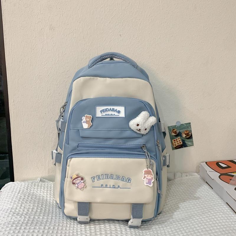 School bag female cute student to fifth and sixth grades backpack casual large-capacity make-up bag