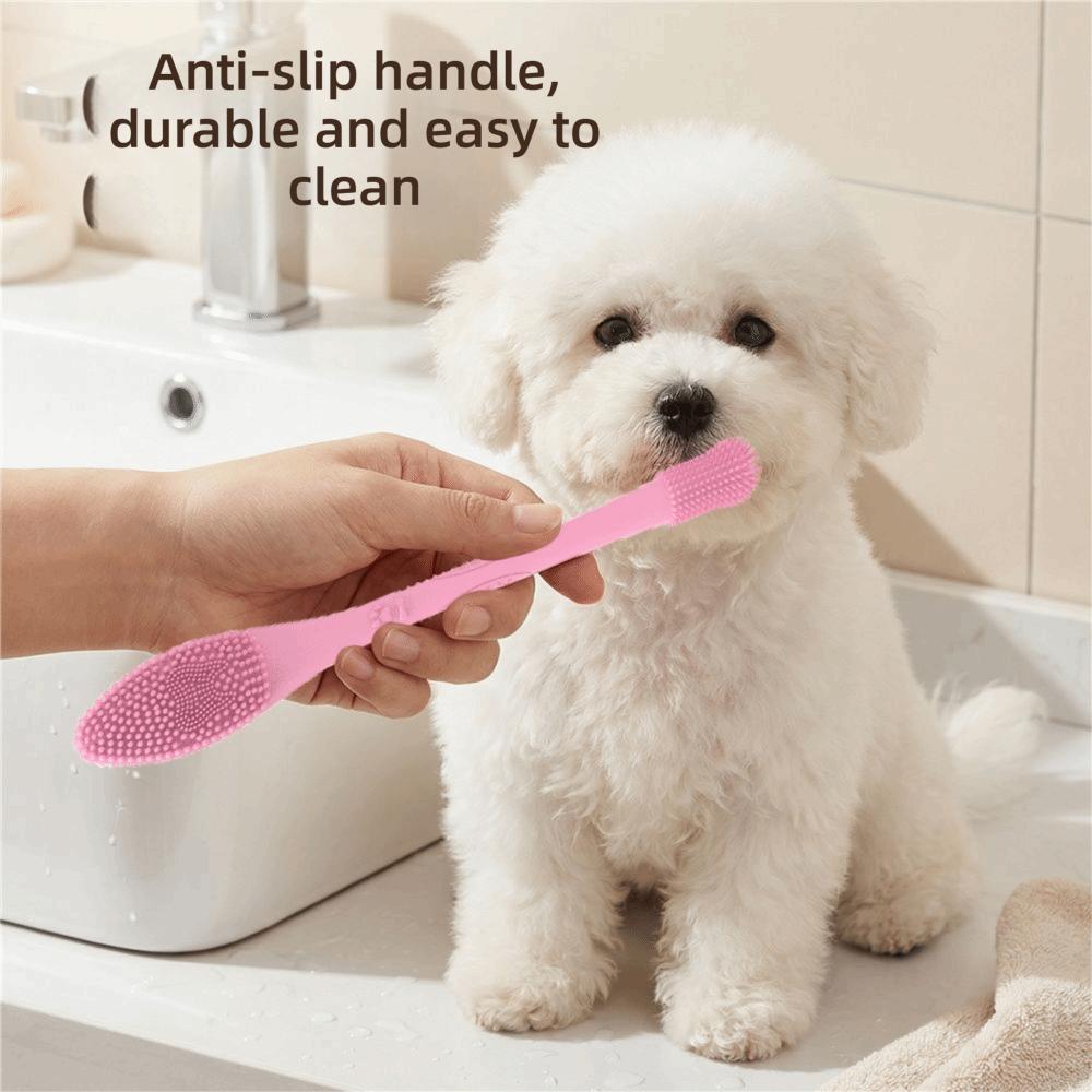 Silicone Soft Bristle Pet Dental Cleaning Tool Pet Teeth Cleaning Supplies  Pet Oral Hygiene