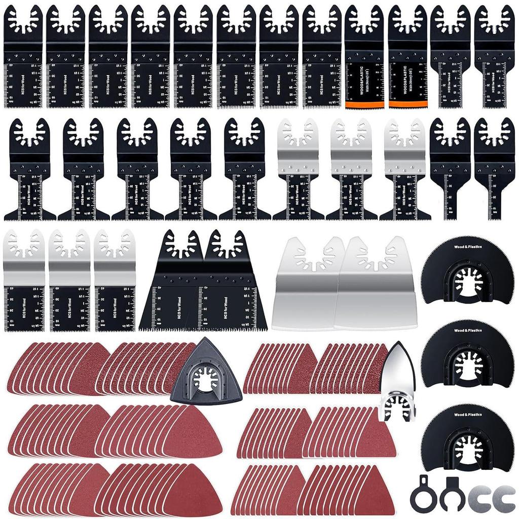 72-teiliges Universal-Bi-Metall-Oszilliersägeblatt-Set für Holz- und Metallzuschnitt