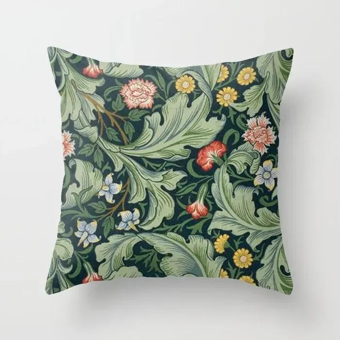 Vintage Flower Printed Pattern Cushion Cover for Home Living Room Sofa Bedroom Car Decoration Pillow Case