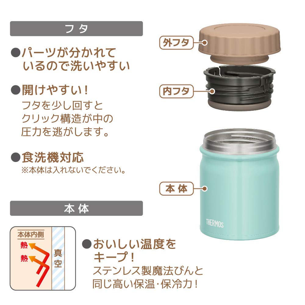Thermos Vacuum Insulated Soup Light LB Jar, Blue, 300ml, JBT-300