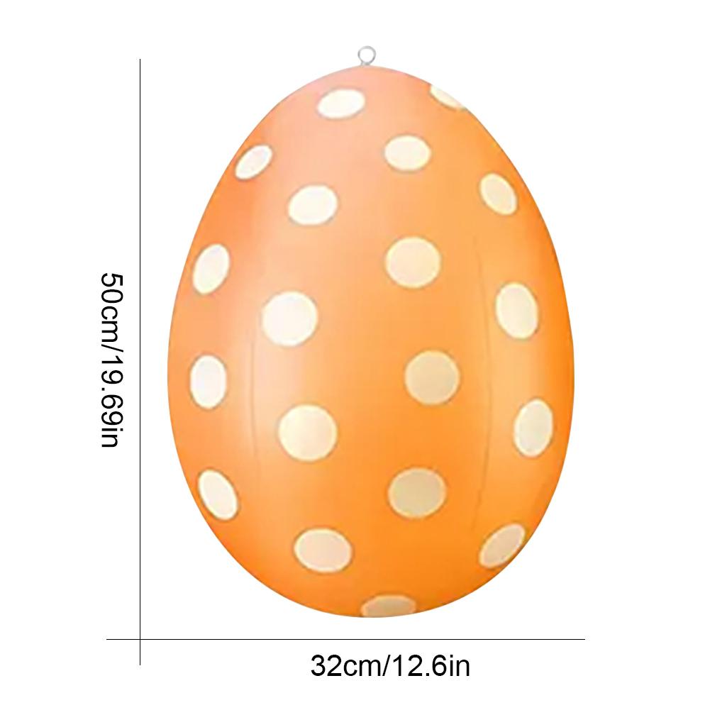 Påsk Uppblåsbart Ägg Partyballong DIY Plastäggboll Slitstark Färgglad Äggballong Utomhus Trädgård Gård Gräsmatta Dekoration
