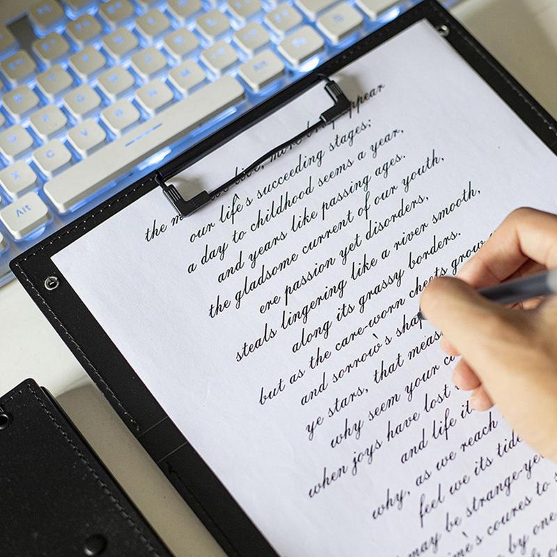 Nurse Folding Clipboard Portable Nurse Clip Boards 24.1CM Multifunctional Black Clipboard With Quick Reference Sheet Writing Pad