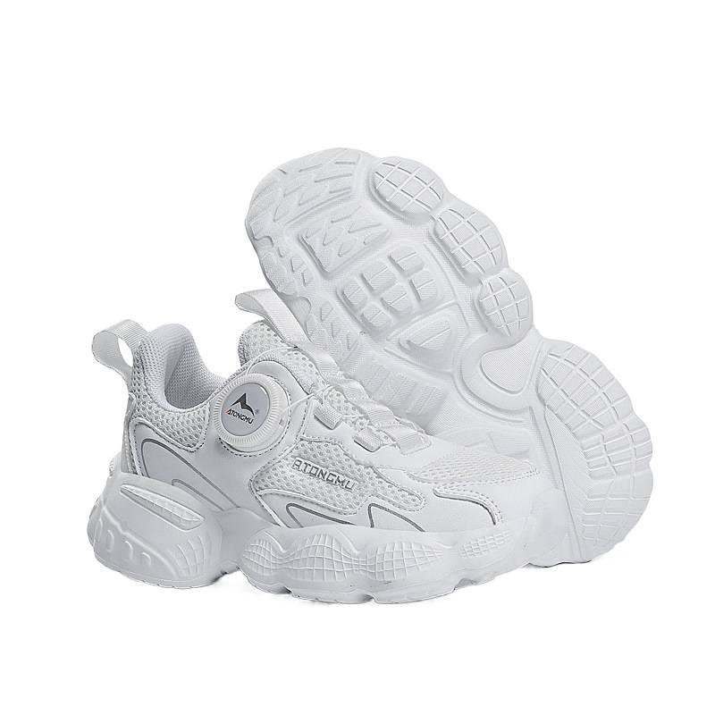 Boys' sneakers 2025 summer new double net children's dad shoes spring and autumn leather girls running shoes