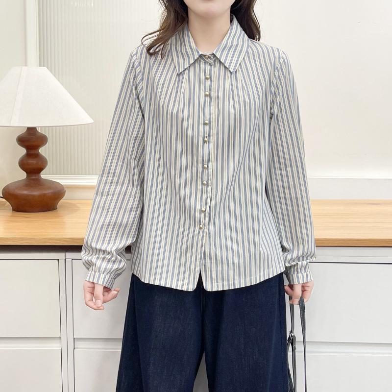 Women S Plus Size Long Sleeve Turn Down Collar Shirt Slim Fit Casual Autumn Blouse