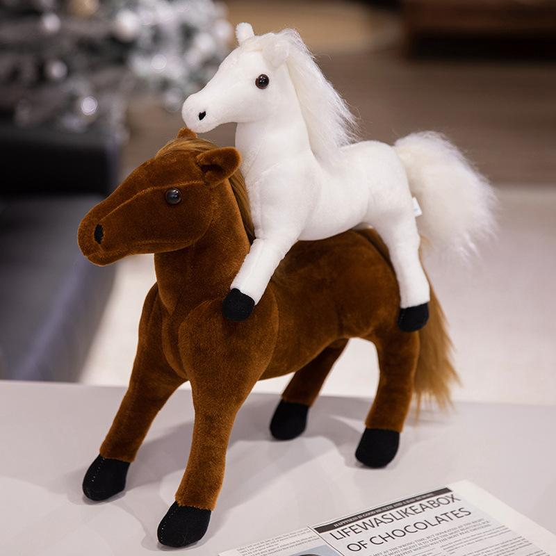 Cute Simulation Pony Horse Doll Plush Toy Sweat Blood Bmw Doll Children'S Doll Birthday Gift