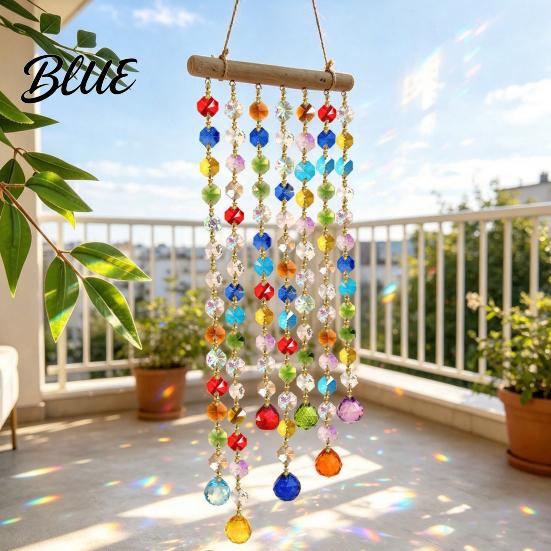 Unique Housewarming Gift for Home Crystal Suncatchers Window Crystals Hanging Suncatcher Colorful Glass Beads Chain Boho Wall Decor Wind Chimes