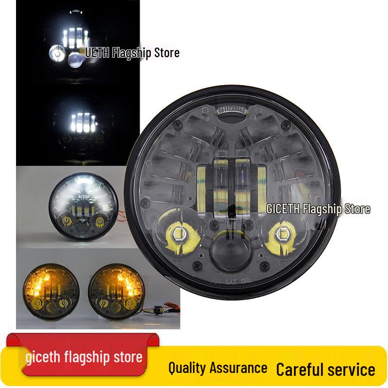 5.75" LED Headlight for Harley X48, XL883R/L 750, Dyna, Benelli 400 Motorcycles & Scooters - Off-road Compatible