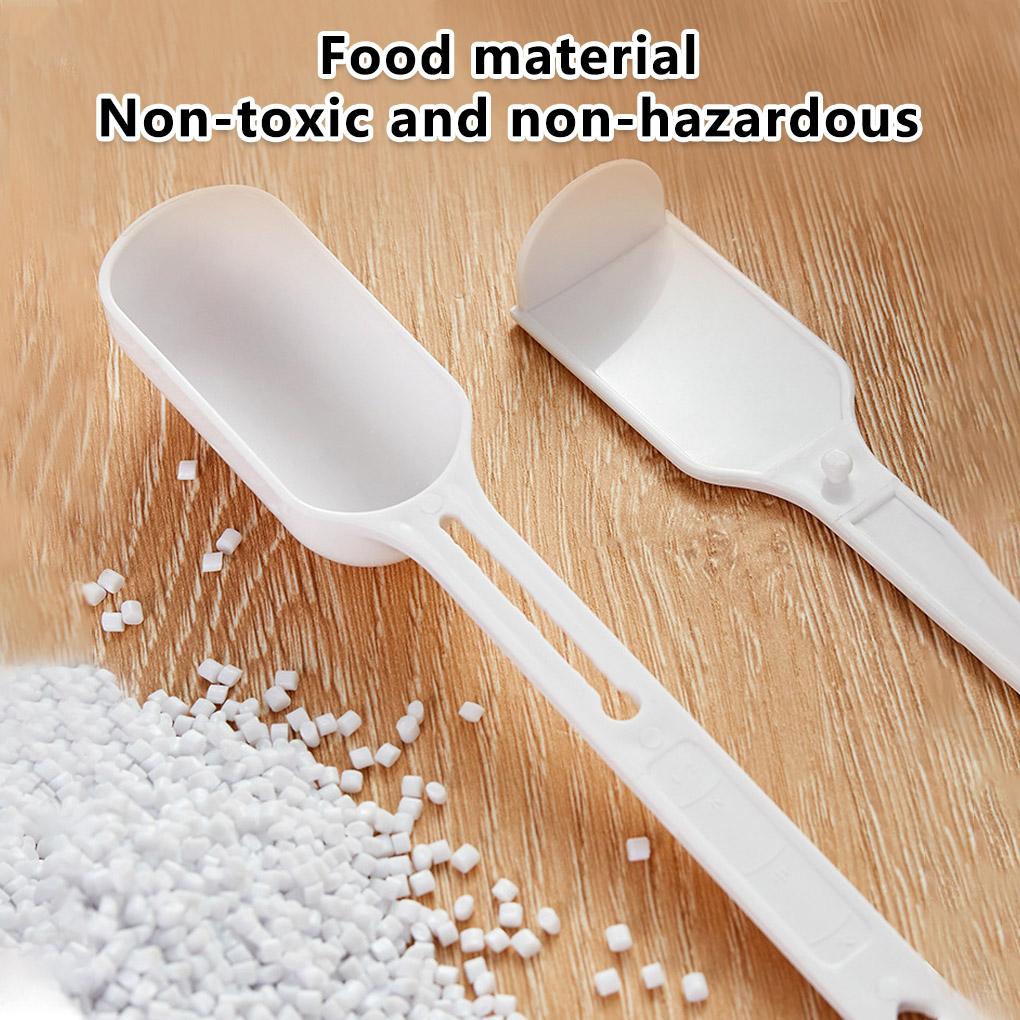 Adjustable Measuring Spoon Plastic Scoop Teaspoon for Dry Ingredients Kitchen Handle Spice Measurer Cup Household Supplies