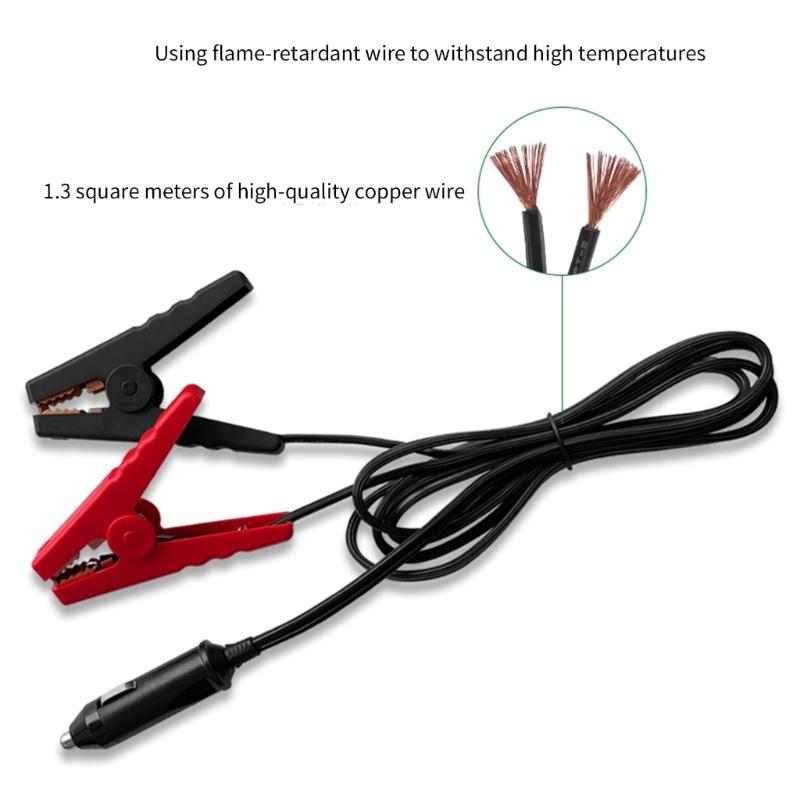 200CM Fahrzeug-Stromkabel mit Batterie-Klemme, 12V-24V Batterie-Ladekabel Geeignet für Verschiedene Elektronische Geräte
