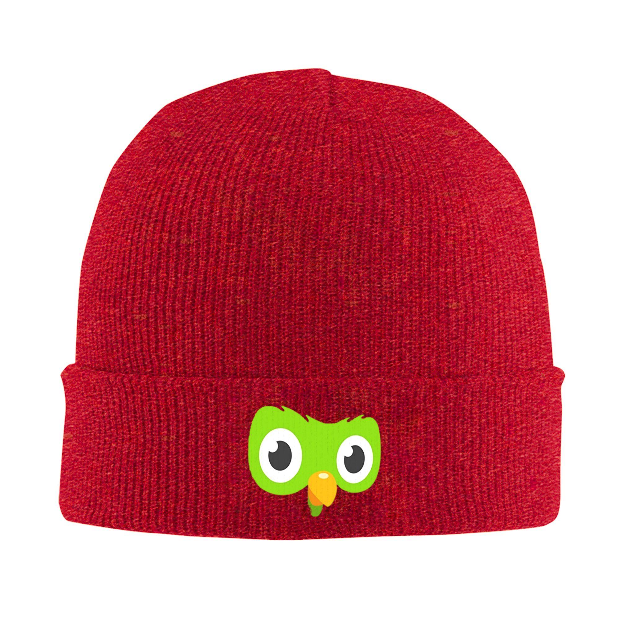 Сова Duolingo Duo Зимние шапки-бини Теплые осенние вязаные шапки Шапочки для женщин и мужчин One Size