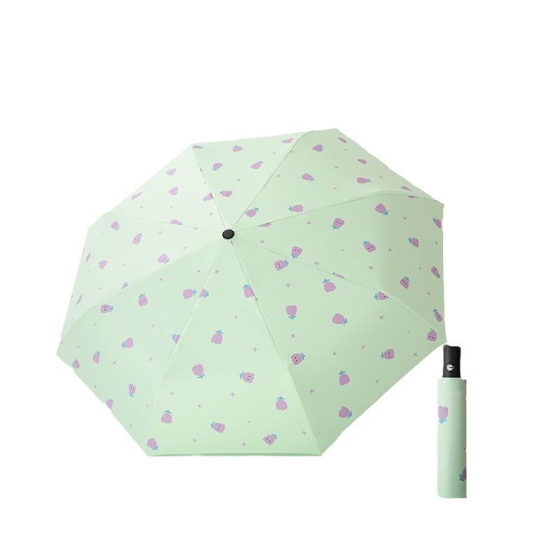 Women's Folding Sun & Rain Umbrella with UV Protection and Logo