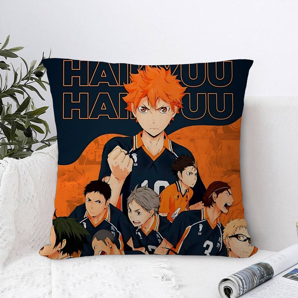 Volleyball Teenager Japan Anime H-Haikyuu Office Cushion Pillowcase Car Cushion Cover45X45CM Lumbar Pillowcase Sofa Pillowcover