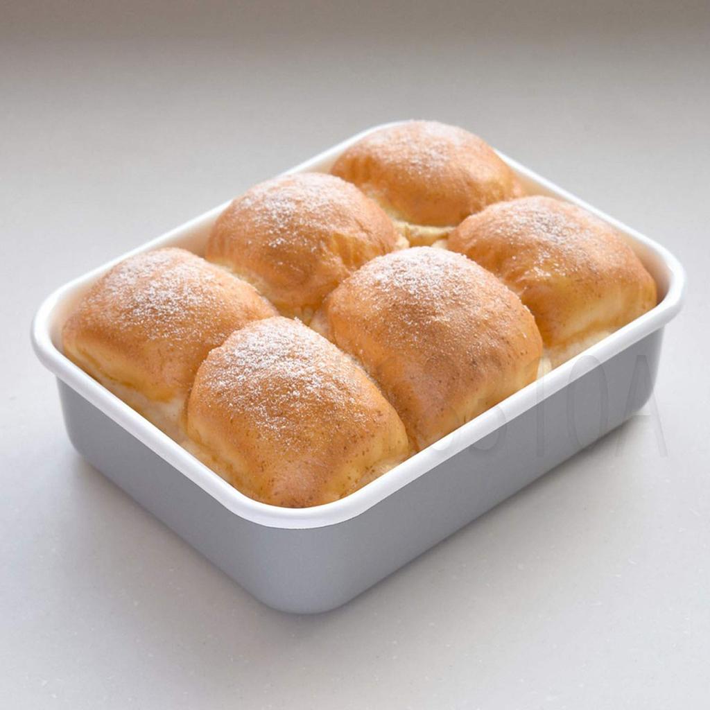 Fuji Horo Shallow Square Container M Light Gray Freezer Safe Resistance Temperature Body Oven Safe Cotton LG 0.74L (Cold -20°C) CTN-M