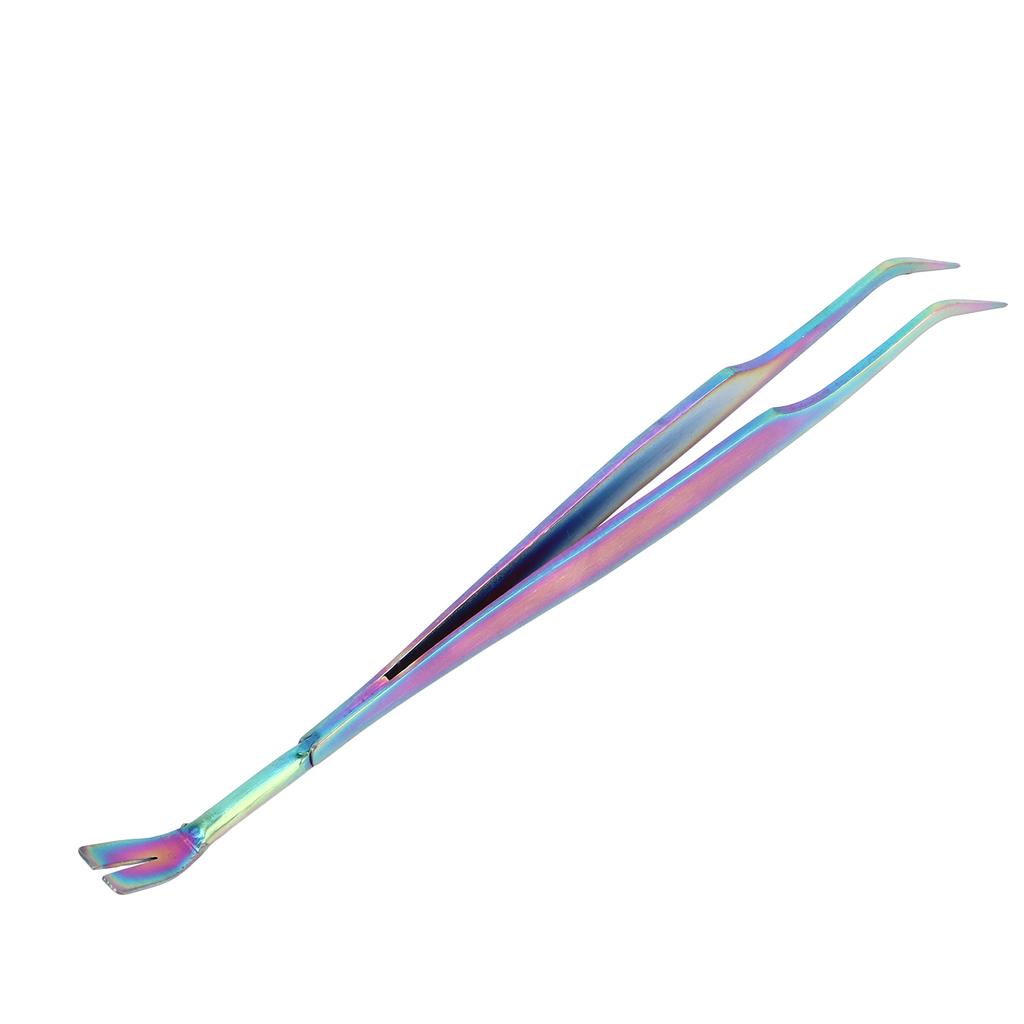 Tierpinzette Edelstahl Rostschutzbeschichtung Insektenpinzette 2 in 1 Flohentfernungswerkzeug für Hunde Katzen