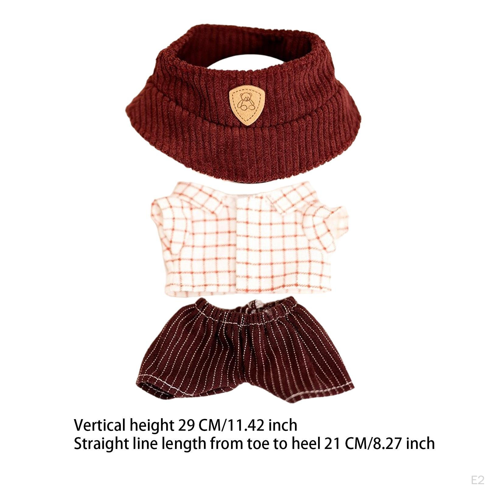 Подвесная кукла шляпа футболка штаны костюм снаряжение для 15см/17см плюшевый дисплей — фото 3