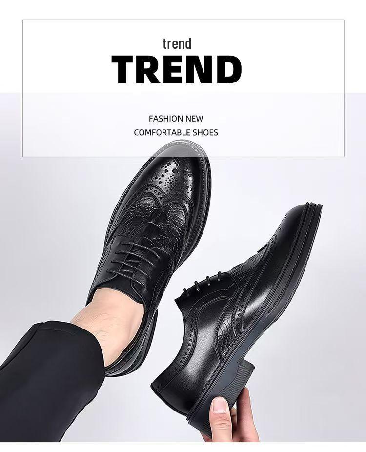 Pánské ležérní šněrovací boty z pravé kůže s krokodýlím vzorem