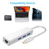 Premium USB Hub Adapter 1000 Mbps Kompakt stabil utgang