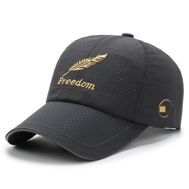 Hat Men'S Spring Summer Embroidery Feather Mesh Cap Baseball Cap Women'S Visor Mesh Breathable Cap