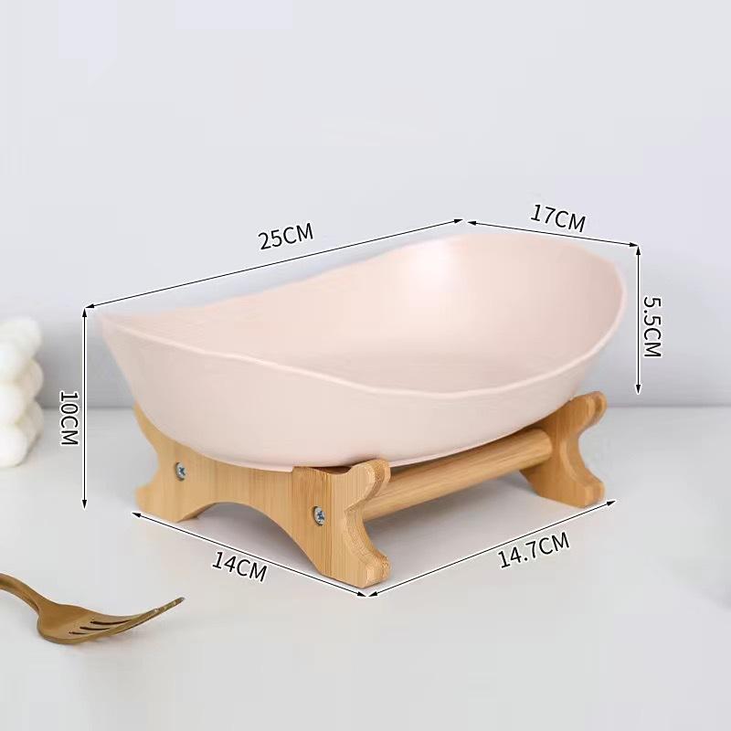 Wooden 3-Tier Fruit and Vegetable Basket with Wooden Legs - Versatile Kitchen Organizer for Fruits, Vegetables, and Iced Food