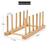 Bamboo Multi-functional Kitchen Dish Drying Rack - 5-Pack
