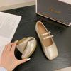 New Inner Height Increase Small Ballet Shoes Niche Round Head Shallow Mouth Gentle Double Breasted Soft Sole Mary Jane Single Shoes