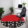 1pc Black and White Abstract Pattern Office Round Area Rug, Mat Suitable For Office, Under Office Chairs Bedroom Living Room Home Decor, Room Deco