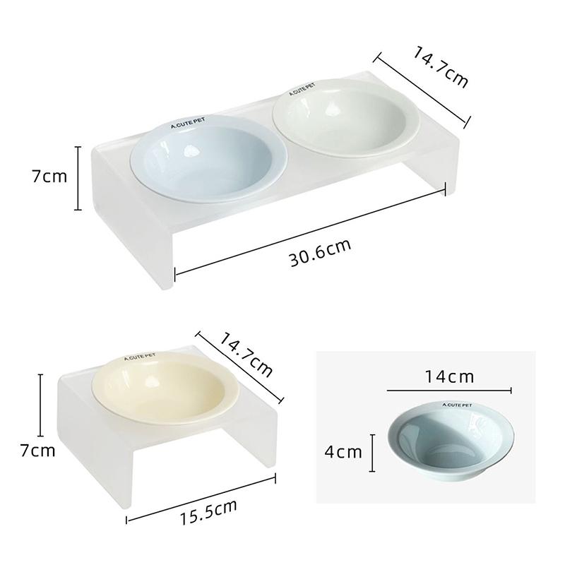 Ceramic Pet Cat Bowl Pet Drinking Water Feeding Bowl Ceramics Cat Food Dog Food Utensils Cat Dog Pet Supplies Accessories