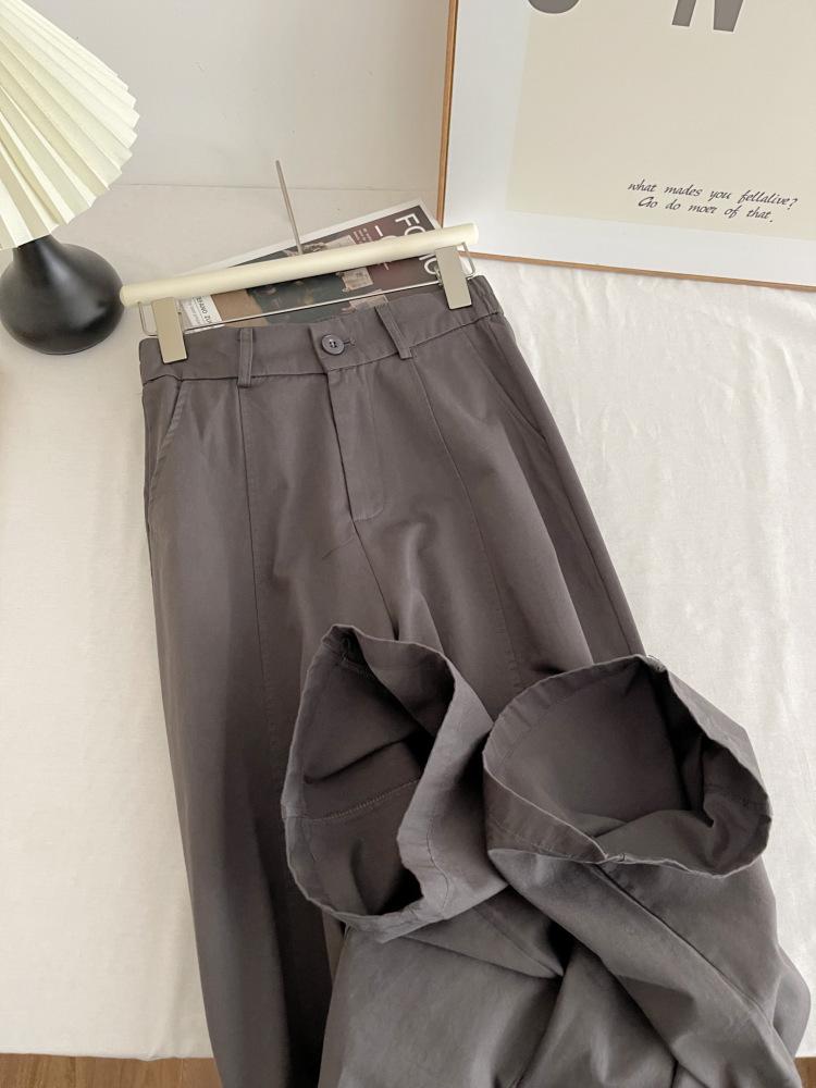Vintage Wide-Leg Women s High-Waisted Drape Pants, Slimming Cargo Style
