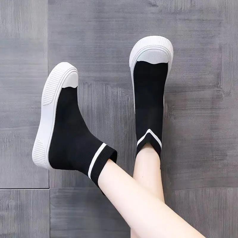 Mesh Breathable Slip on Female Footwear Ankle Boots Women's Shoes Booties Autumn Sale Trends 2025 Luxury Light Summer Cotton A H