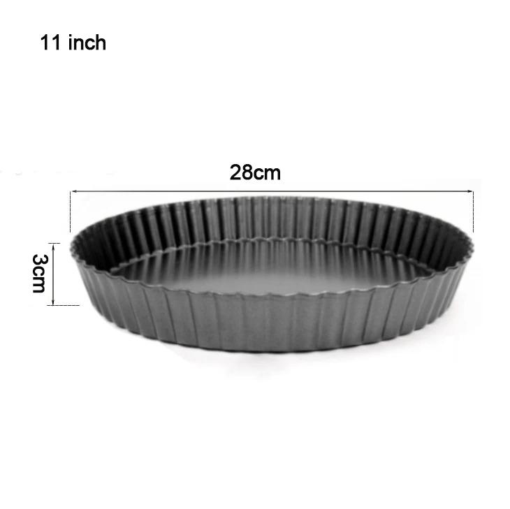 Non-Stick Tart Quiche Flan Pan Molds Pie Pizza Cake Round Mould Removable Loose Bottom Fluted Heavy Duty Pie Pan Bakeware