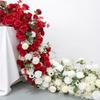 Luxury Pink Artificial Flower Centerpiece Wedding Decoration Table Runner Floral Backdrop Arrangement Decorative Home Garden