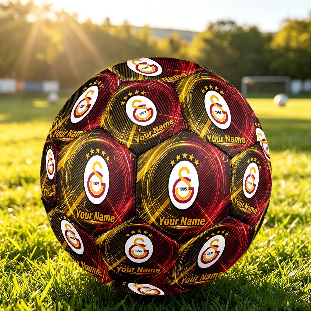 Personalized Size 5 Football Galatasaray FC Pattern Outdoor Game Sports Ball Gift