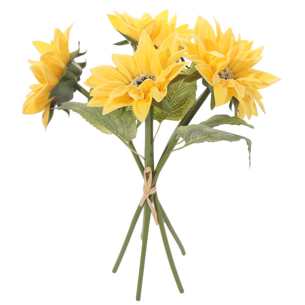 Elegant PU Sunflower Flowers Realistic Fake Flower Simulated Sunflower  Home Hotel Table Decor
