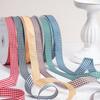 Gift Wrapping Bouquets Roll of Satin Ribbon 2CM Gingham Ribbons  Party Decoration